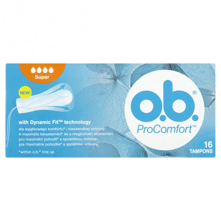 O.B.tampony ProComfort Super 16ks | Zdravotnické potřeby - Dámská intimní hygiena